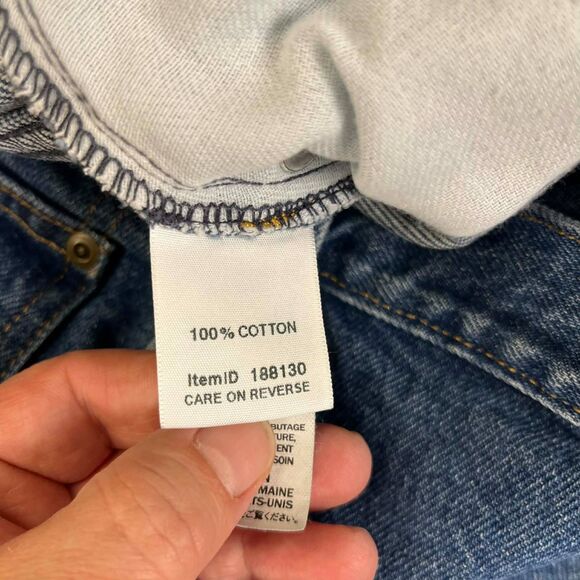 L.L.Bean Jeans Women 24W Original Fit Relaxed High Rise 100% Cotton Blue Denim - Picture 4 of 8